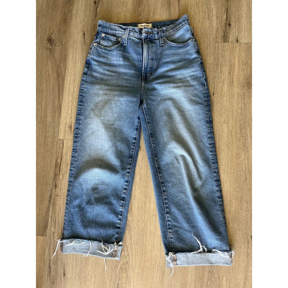 Madewell The Perfect Vintage Wide Leg Crop Jeans Size 28